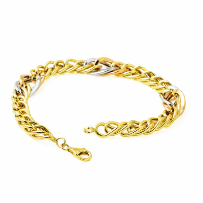 14K Yellow Gold Chain Hallow Bracelet