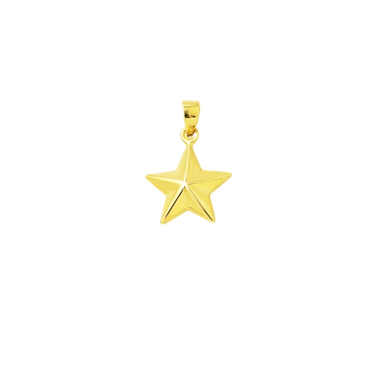 14K Yellow Gold Star Small Pendant
