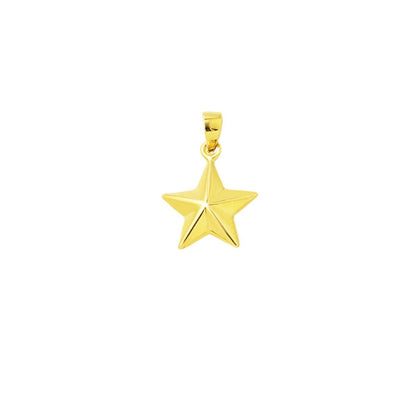 14K Yellow Gold Star Small Pendant