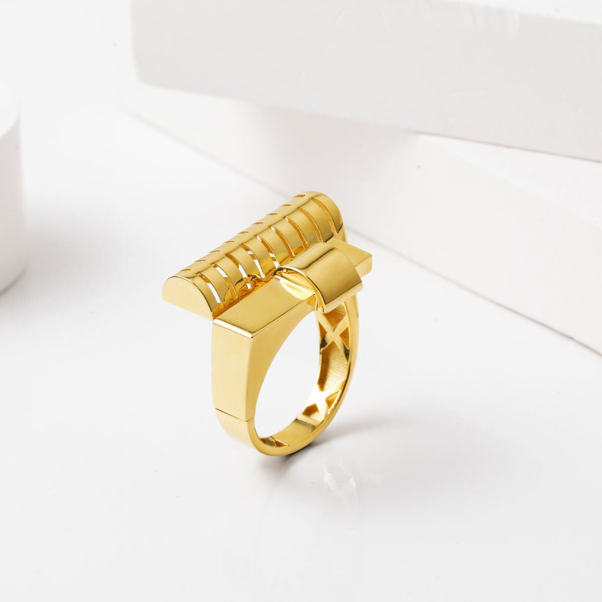 14K Yellow Gold Helix Ring