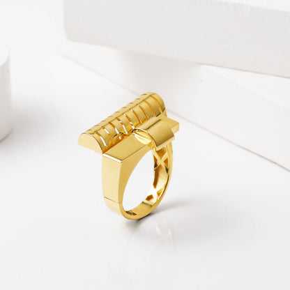 14K Yellow Gold Helix Ring