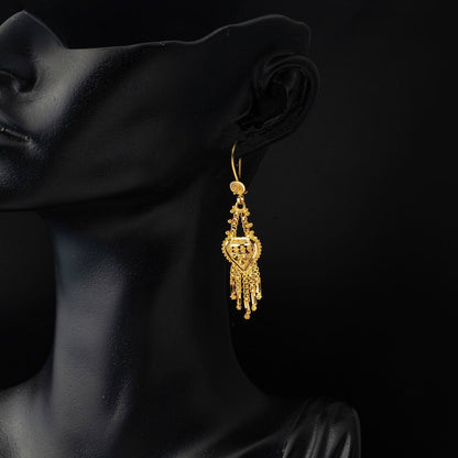 14K Yellow Gold Indian Style Jewelry Set