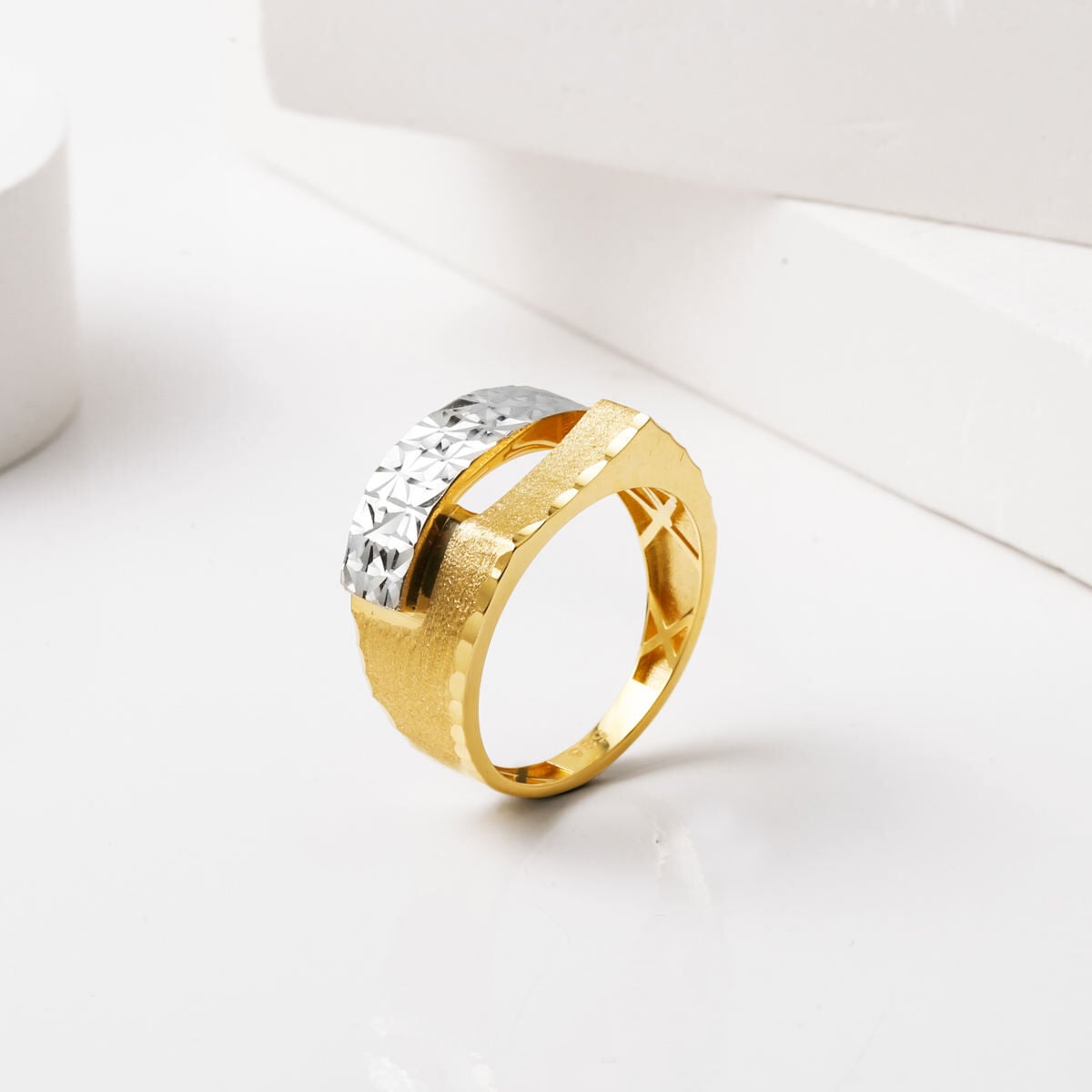 14K Yellow Gold Two-Tone Ring