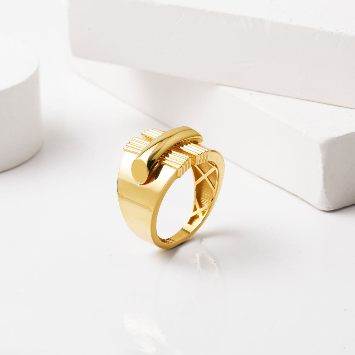 14K Yellow Gold Harmony Modern Ring