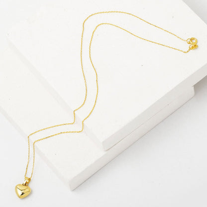 14K Yellow Gold Heart Necklace