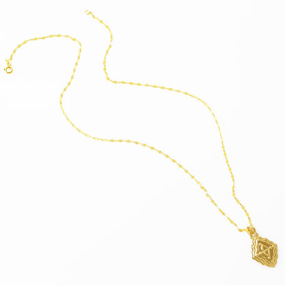 14K Yellow Gold Retro Sagittarius Zodiac Pendant