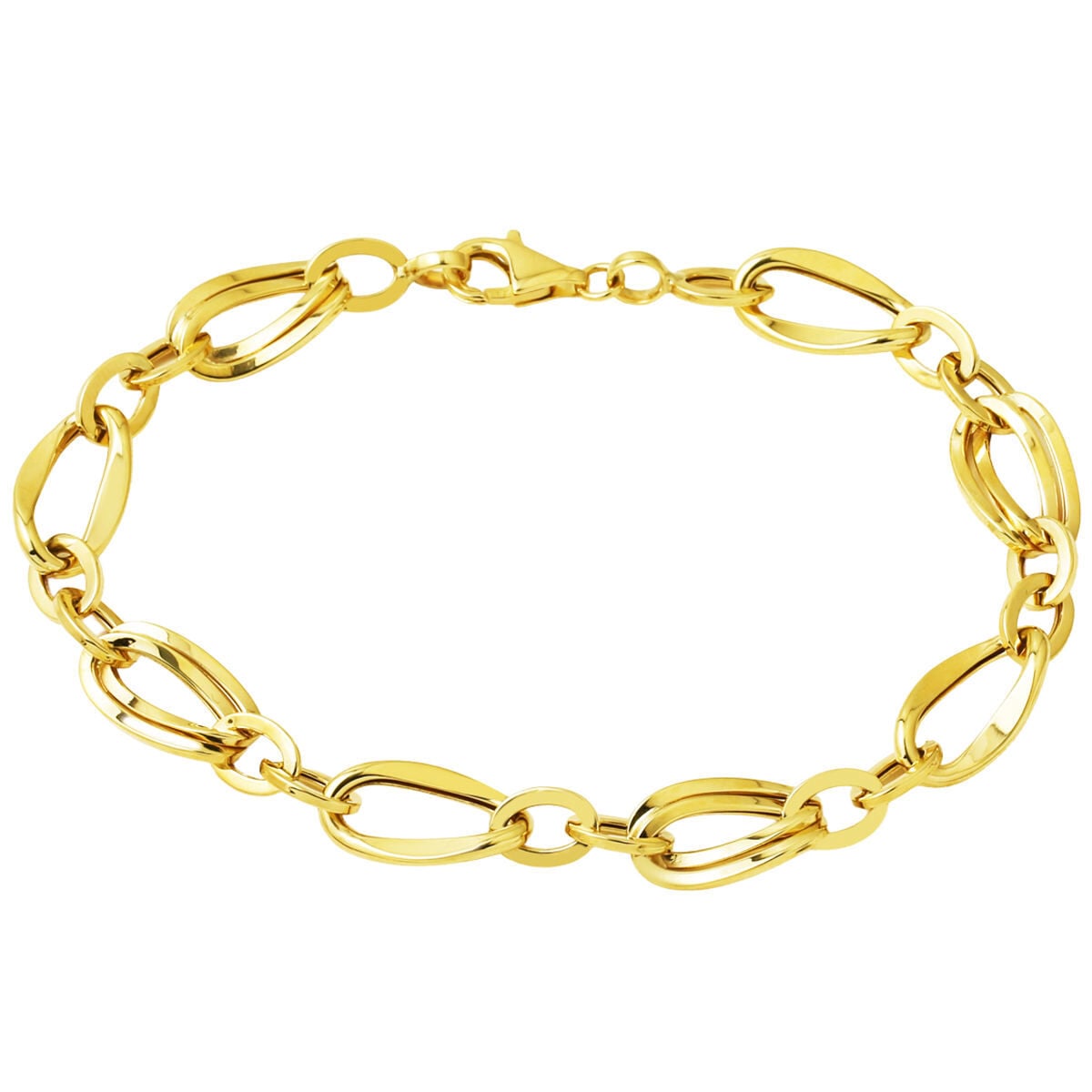 14K Yellow Gold Hoop Hallow Bracelet