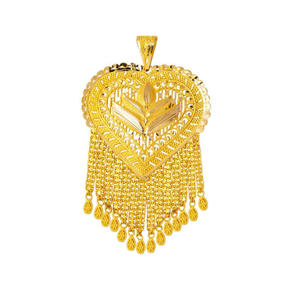 14K Yellow Gold Indian Style Pendant