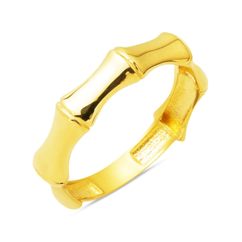 14K Yellow Gold Bone Women's Ring