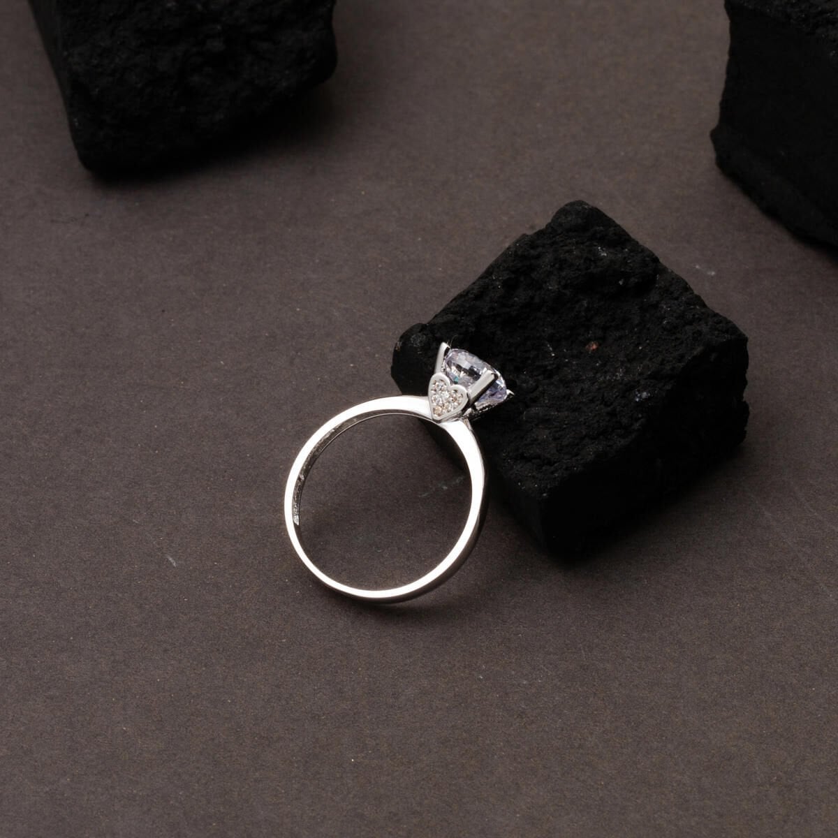 14K White Gold Solitaire Cubic Zirconia Ring (2.31 g)