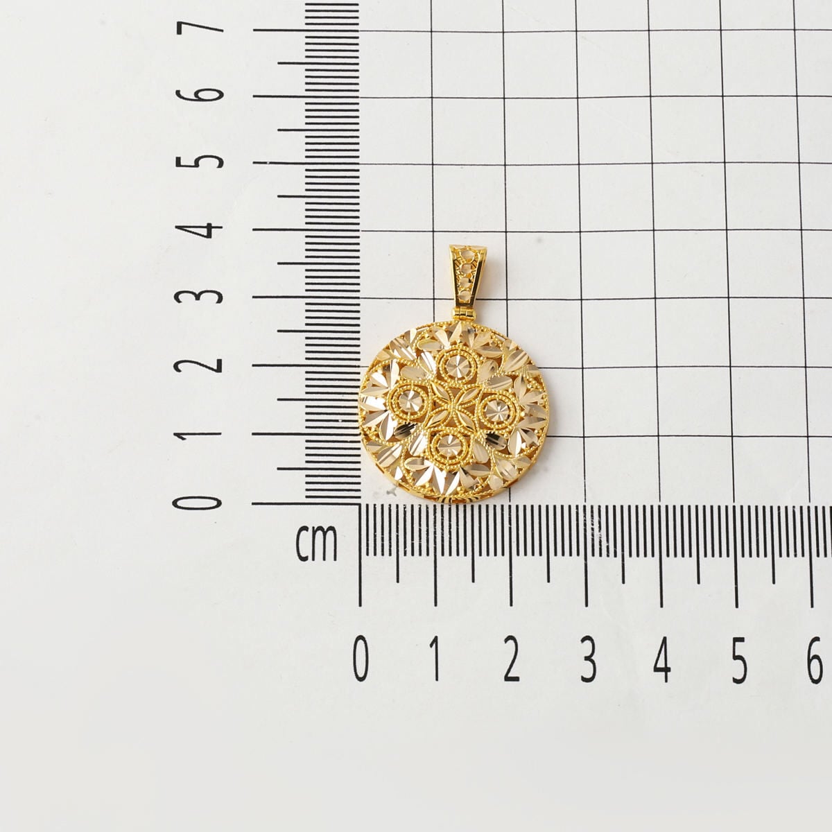 14K Yellow Gold Sparkling Drop Necklace