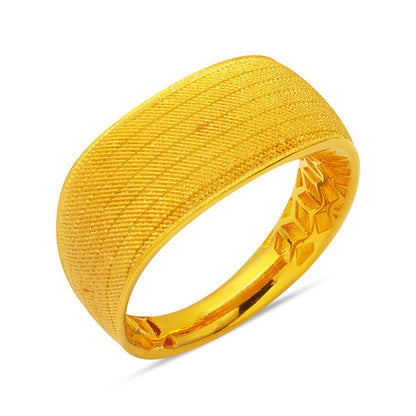 14K Yellow Gold Fashion Mesh Ring