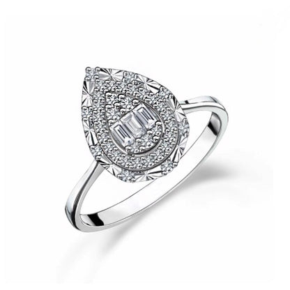 14K White Gold 0.23 Ct Baguette Diamond Ring (2 g)