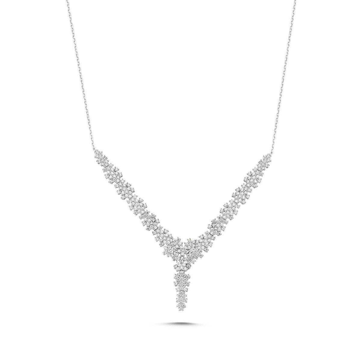 14K White Gold Favorite Engagement Cubic Zirconia Jewelry Set (11.42 g)