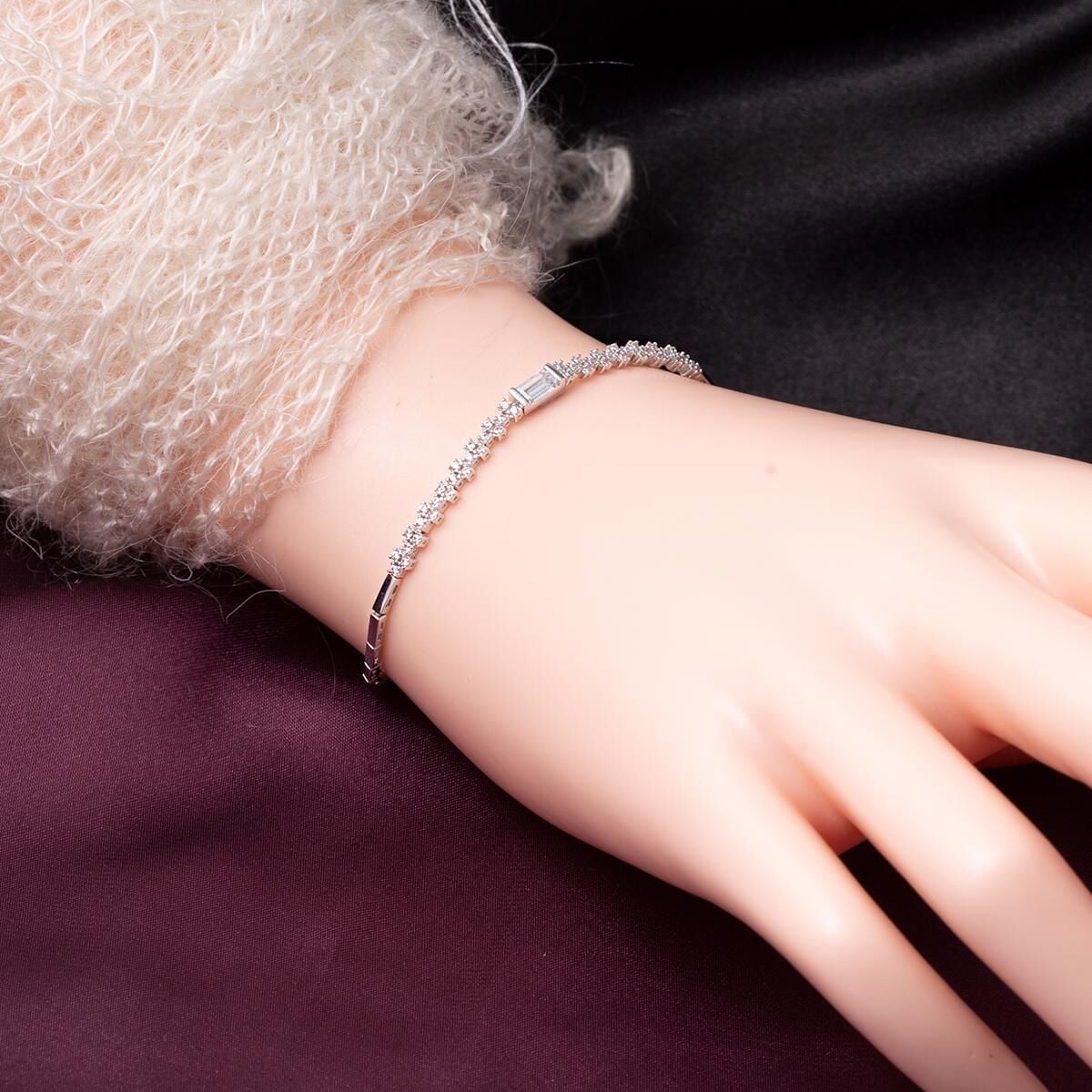 14K White Gold Favorite Baguette Cubic Zirconia Set