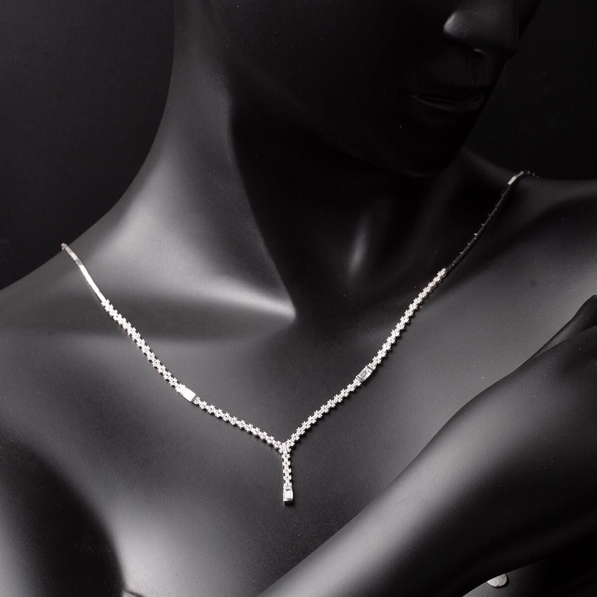 14K White Gold Favorite Baguette Cubic Zirconia Set