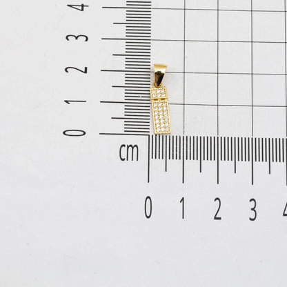 14K Yellow Gold Initial Cubic Zirconia Initial Necklace