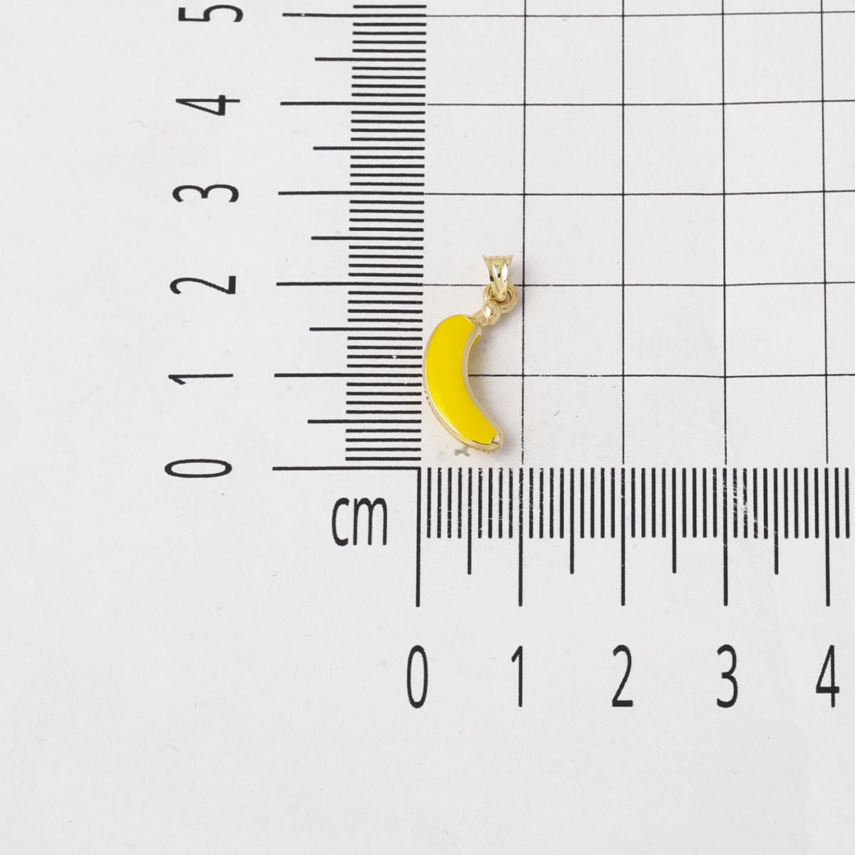 14K Yellow Gold Banana Fruit Necklace