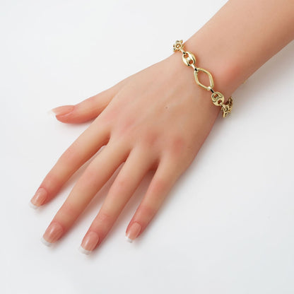 14K Yellow Gold Hoop Design Bracelet