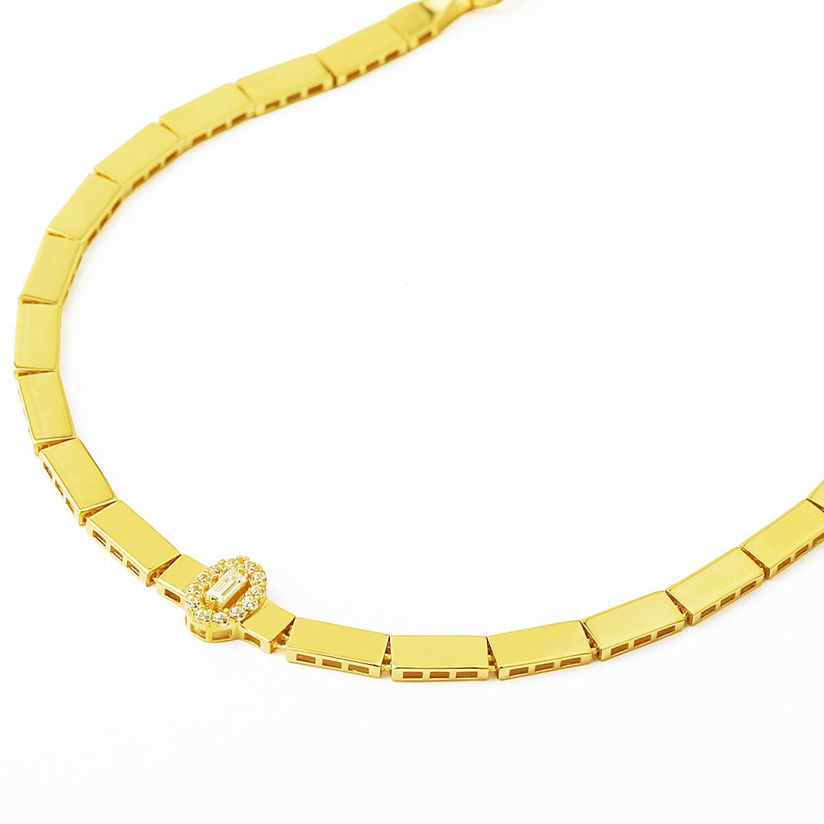 14K Yellow Gold Cagla Enamel Bracelet (3.7 g)