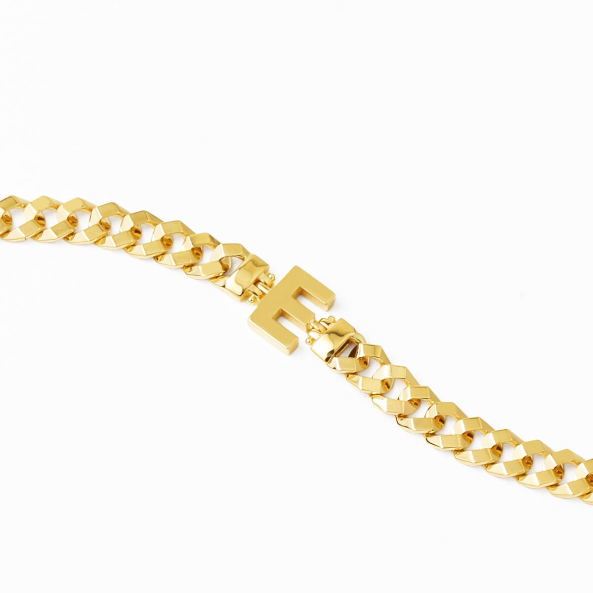 14K Yellow Gold Initial E Curb Bracelet
