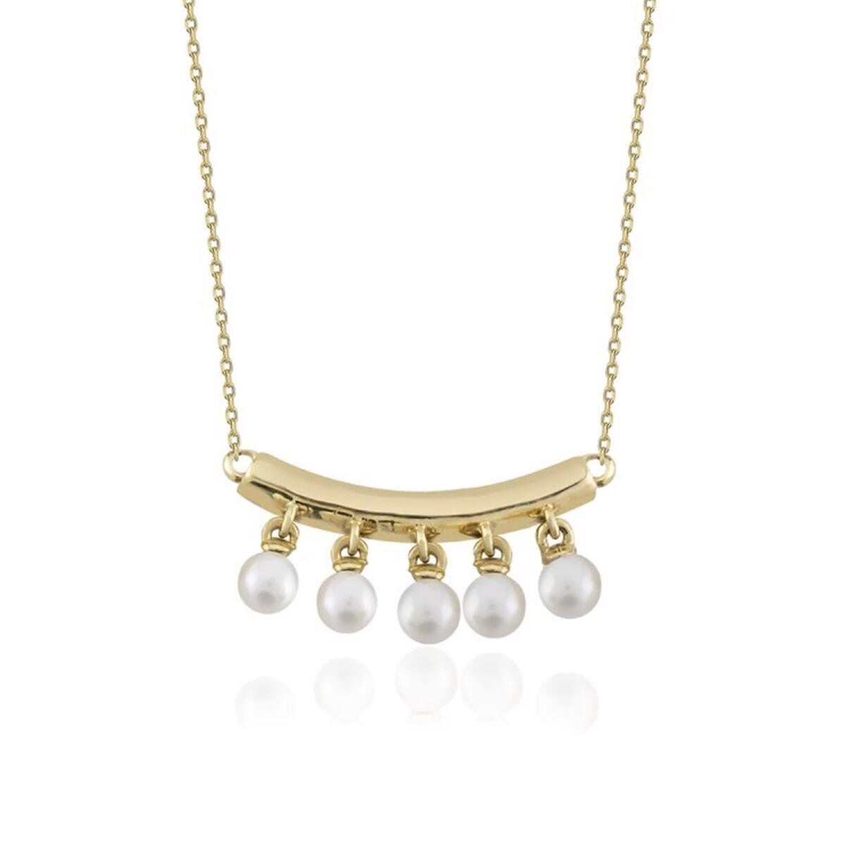 14K Yellow Gold Feste Pearl Jewelry Set