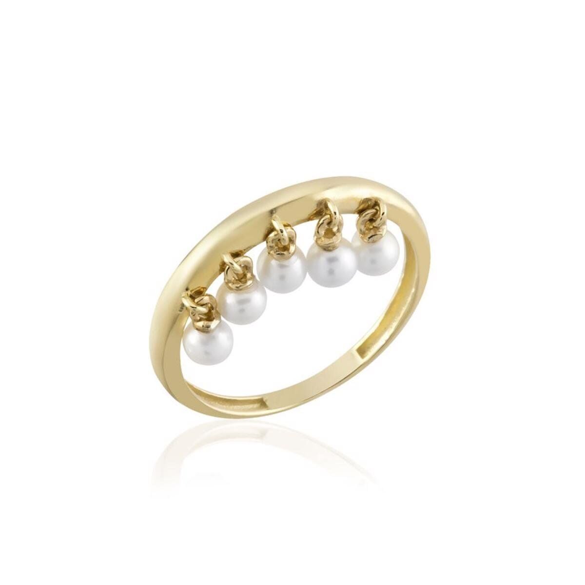 14K Yellow Gold Feste Pearl Jewelry Set
