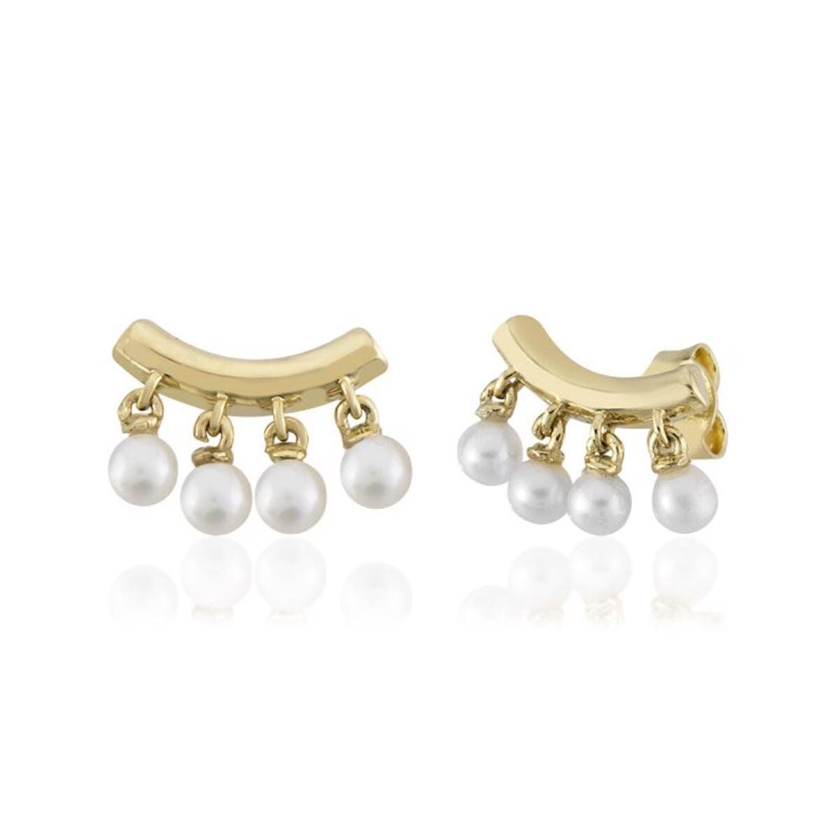 14K Yellow Gold Feste Pearl Jewelry Set