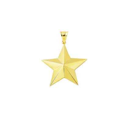14K Yellow Gold Star Large Pendant