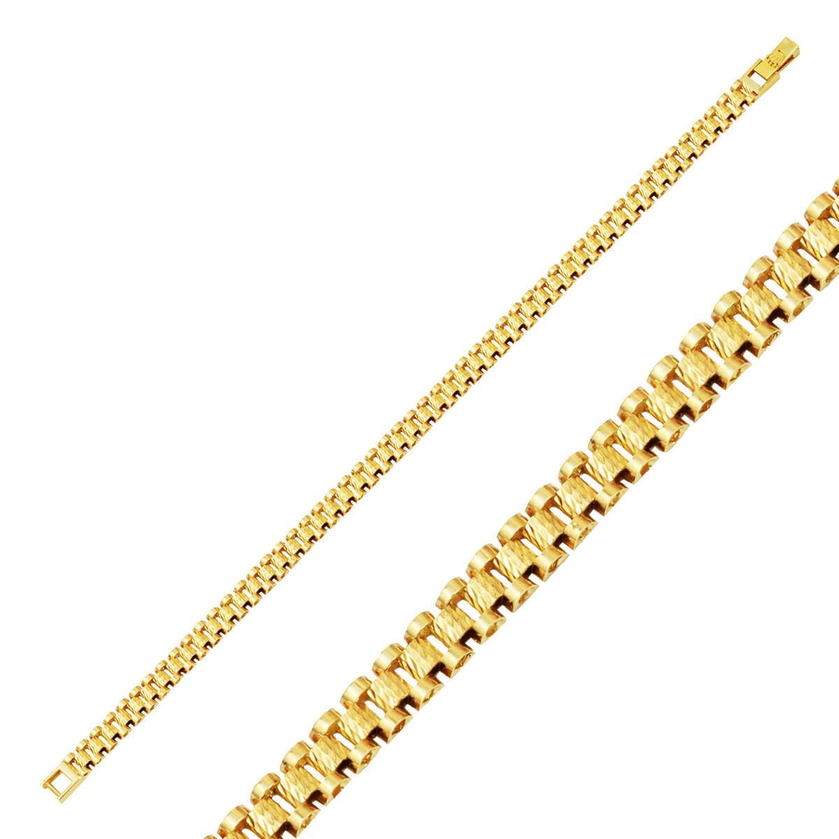 14K Yellow Gold Modern Designer Inspired Bracelet