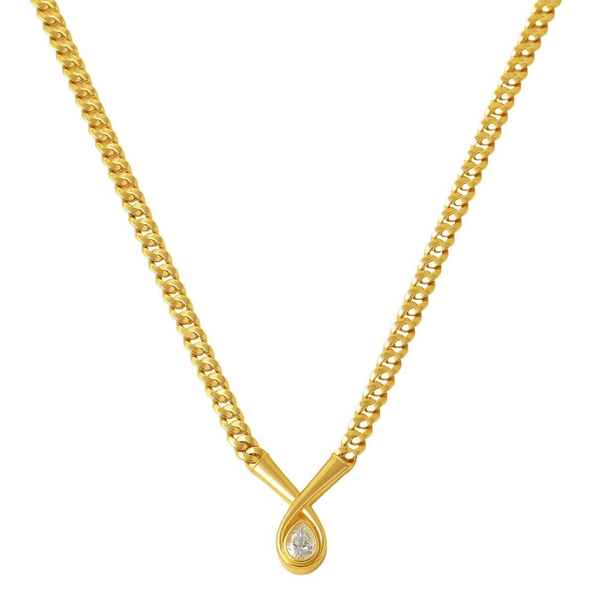 14K Yellow Gold 1.25 Ct Moissanite Necklace