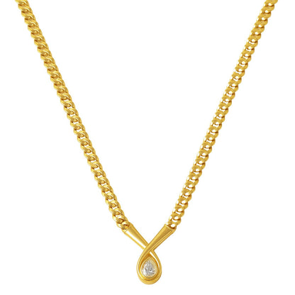 14K Yellow Gold 1.25 Ct Moissanite Necklace