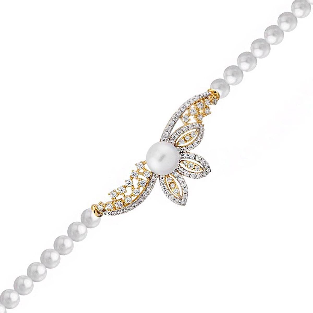 14K Yellow Gold Fiore Pearl Bracelet
