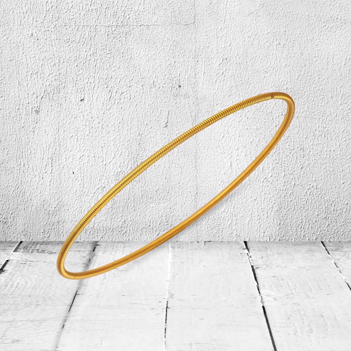 22K Yellow Gold Ribbed Ajda Bangle (10 g)