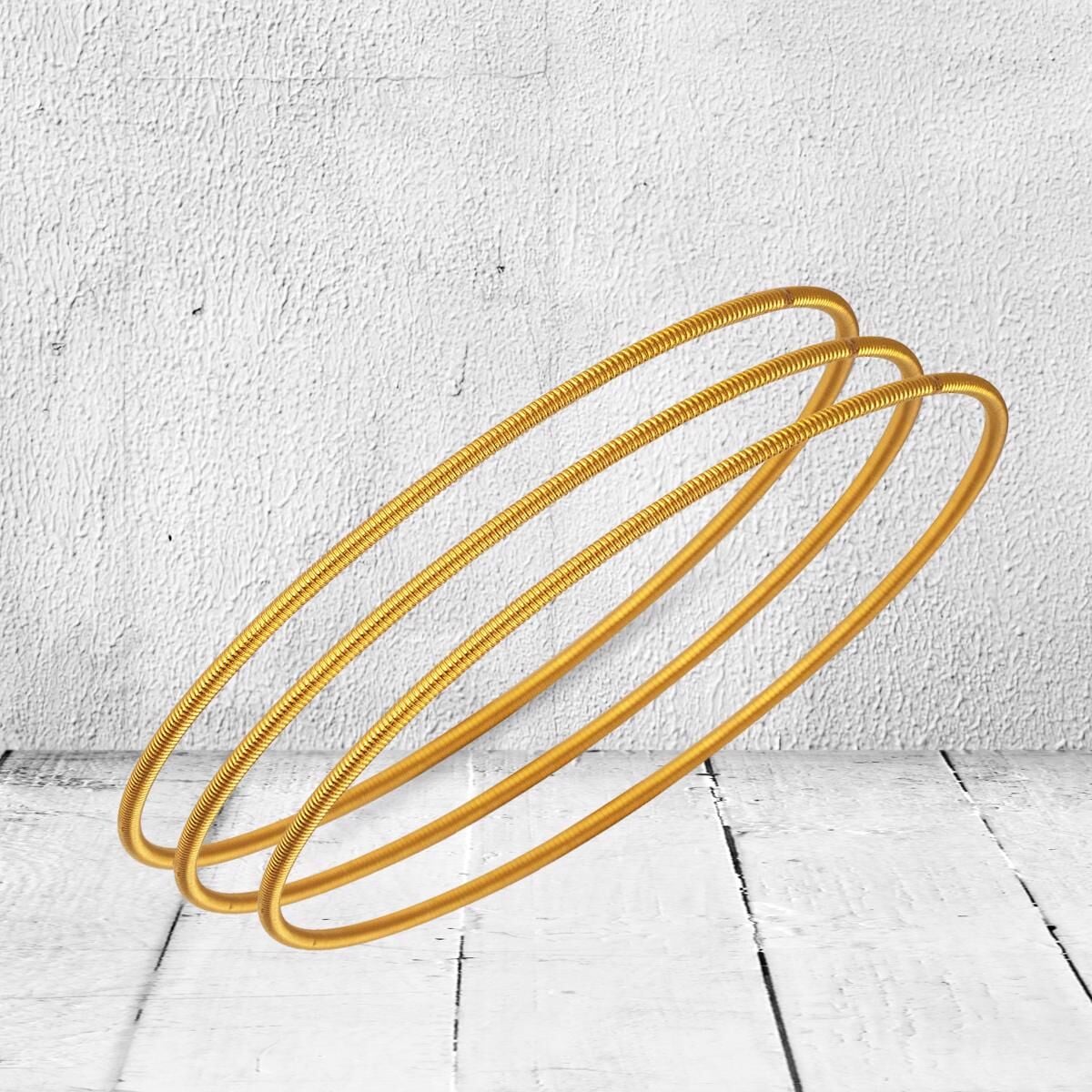 22K Yellow Gold Ribbed Ajda Bangle (24 g)