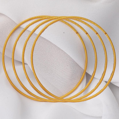 22K Yellow Gold Ribbed Ajda Bangle (36 g)