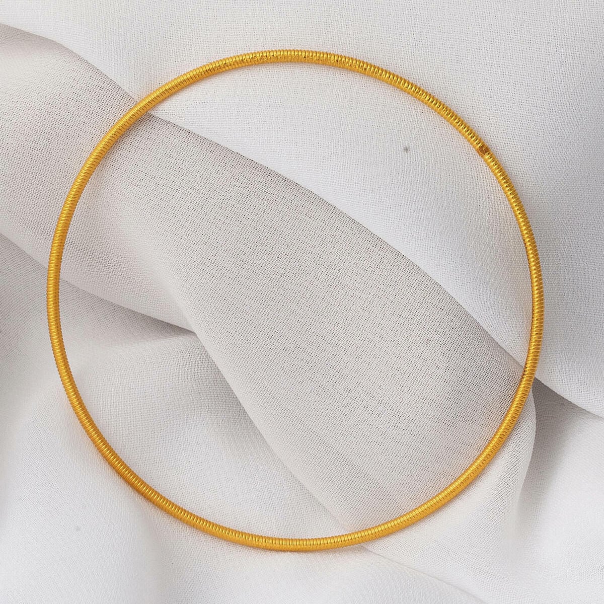 22K Yellow Gold Investment Ajda Ribbed Bangle