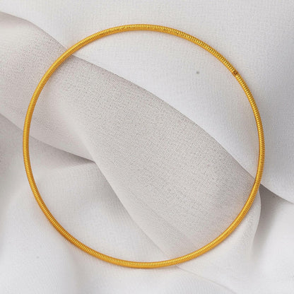 22K Yellow Gold Investment Ajda Ribbed Bangle