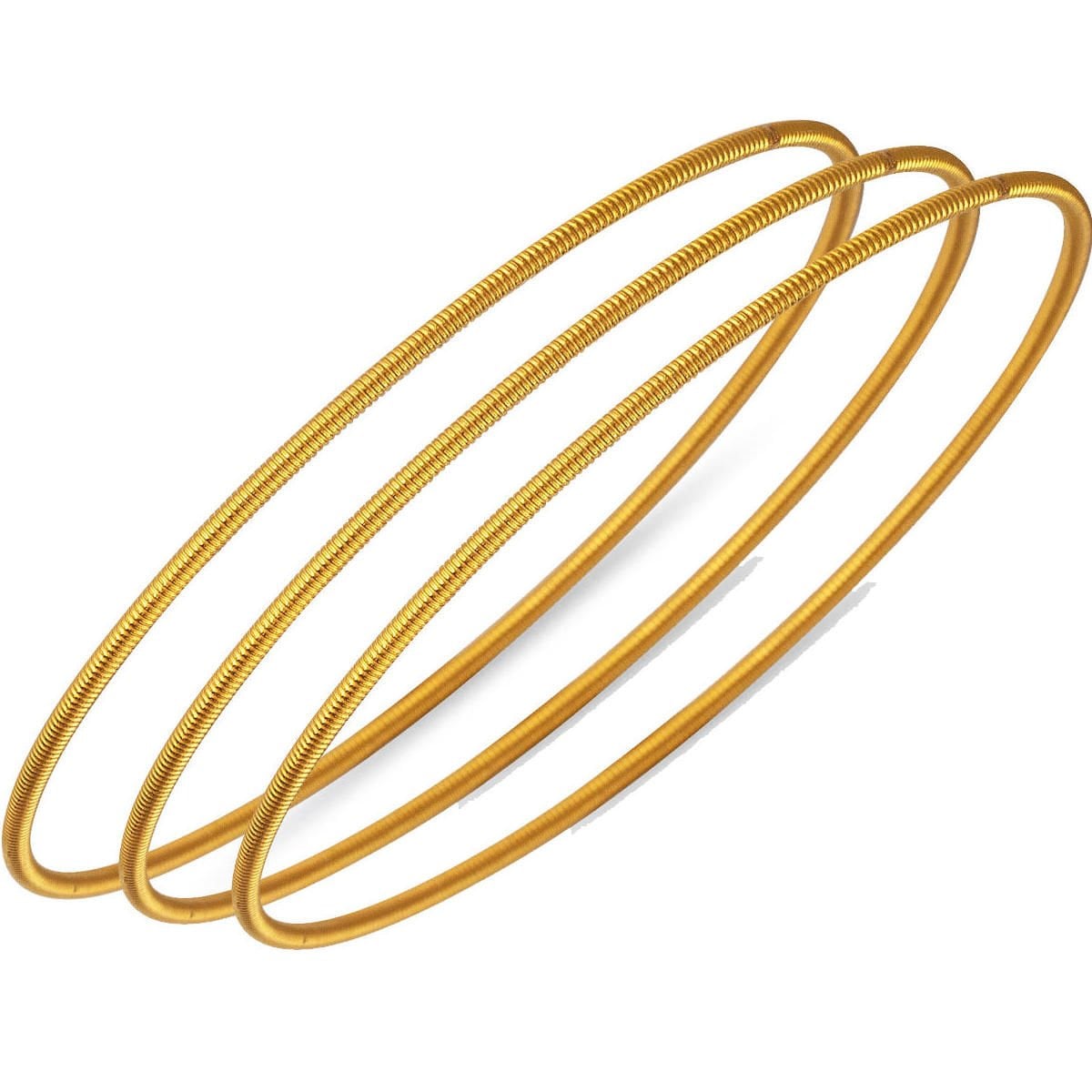 22K Yellow Gold Investment Ajda Ribbed Bangle