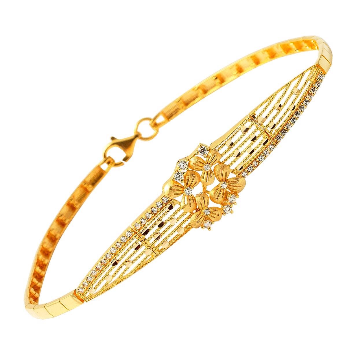 22K Yellow Gold Floral Jewelry Set