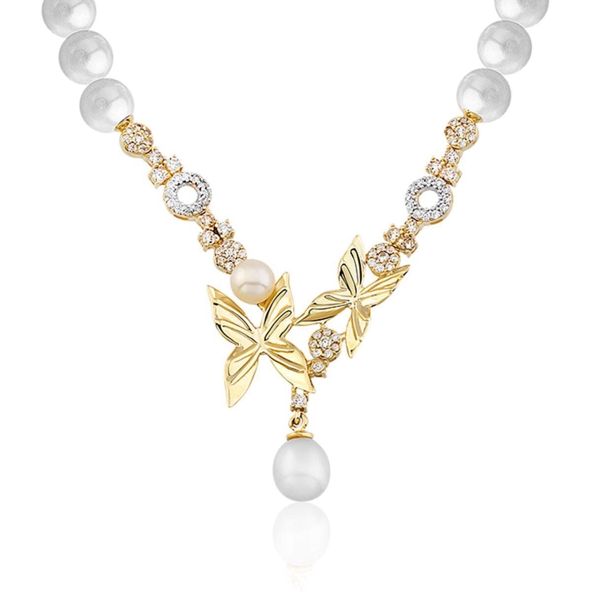 14K Yellow Gold Florina Pearl Bridal Jewelry Set