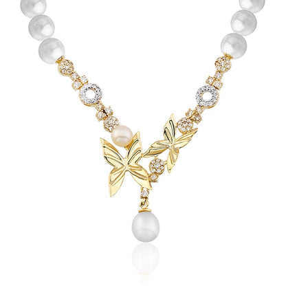 14K Yellow Gold Florina Pearl Bridal Jewelry Set