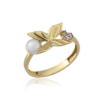 14K Yellow Gold Florina Pearl Ring