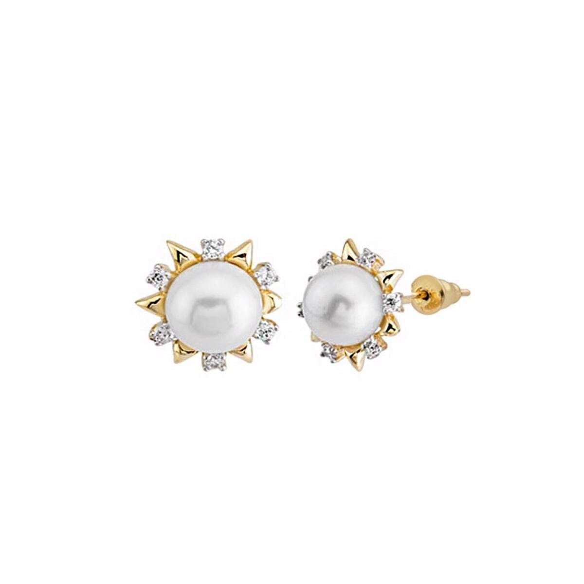14K Yellow Gold Formia Mini Pearl Jewelry Set | Goldia.com
