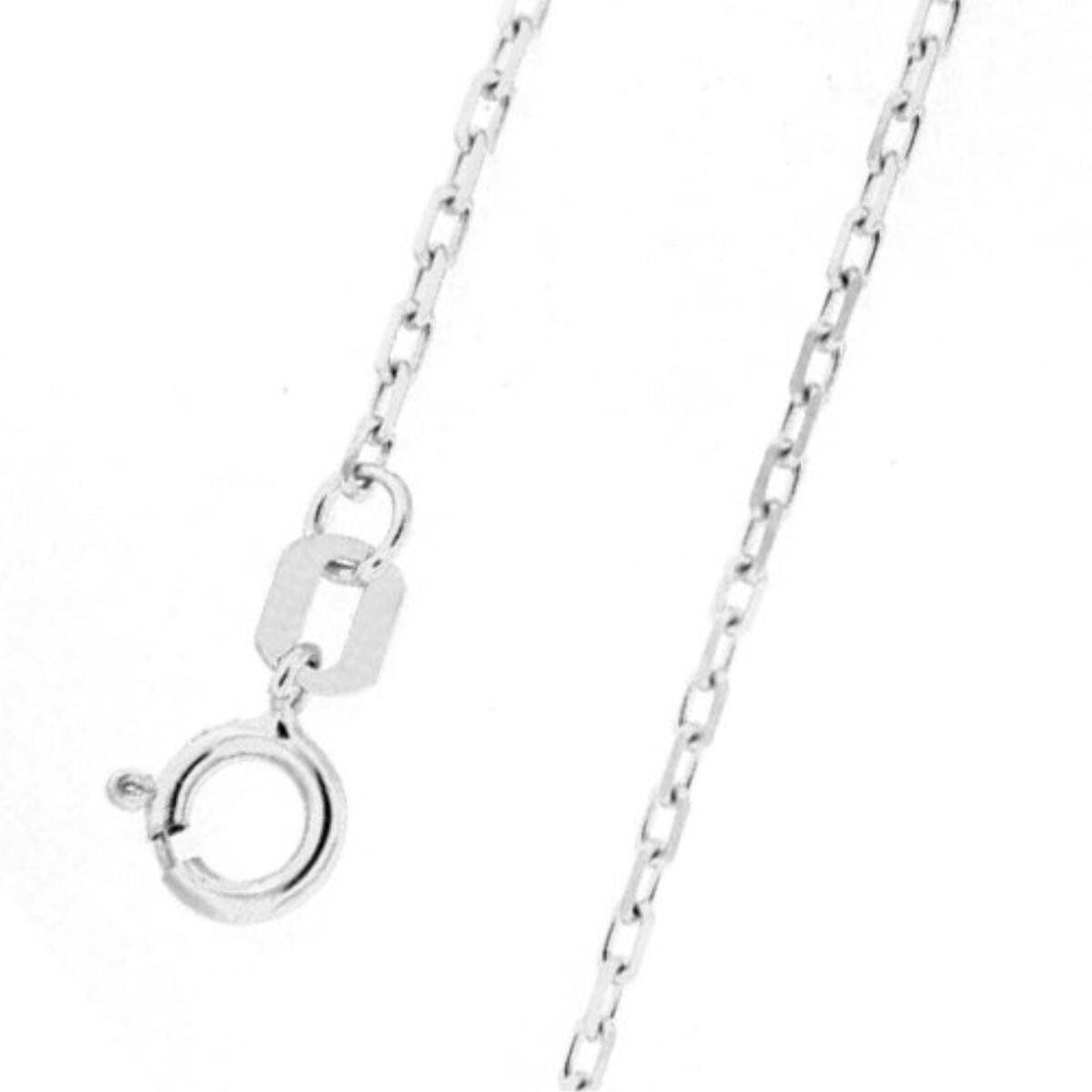 14K White Gold Cable Chain