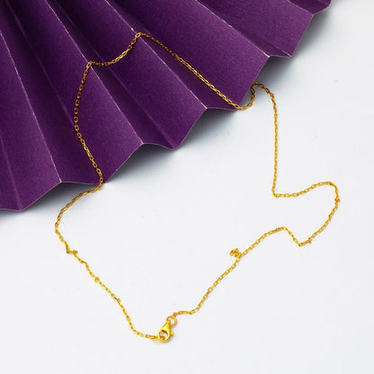 22K Yellow Gold Cable Chain 55 Cm