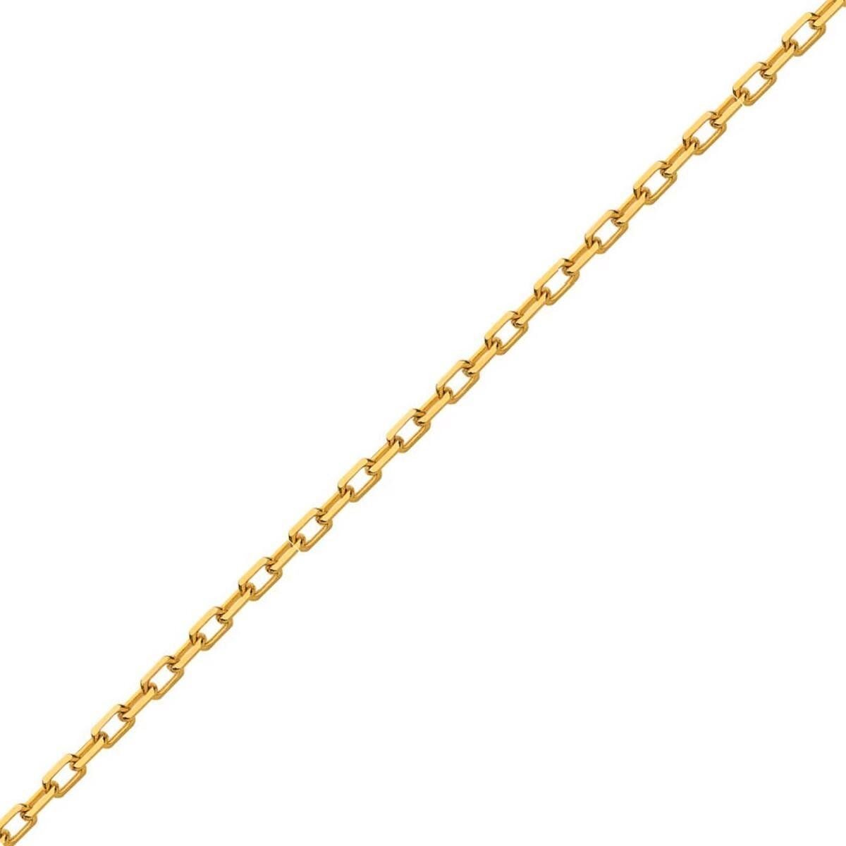 22K Yellow Gold Cable Chain 55 Cm