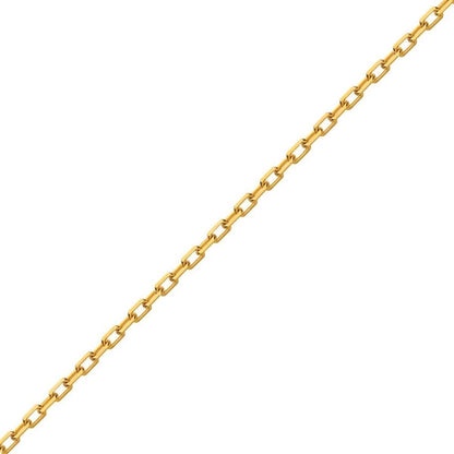 22K Yellow Gold Cable Chain 55 Cm