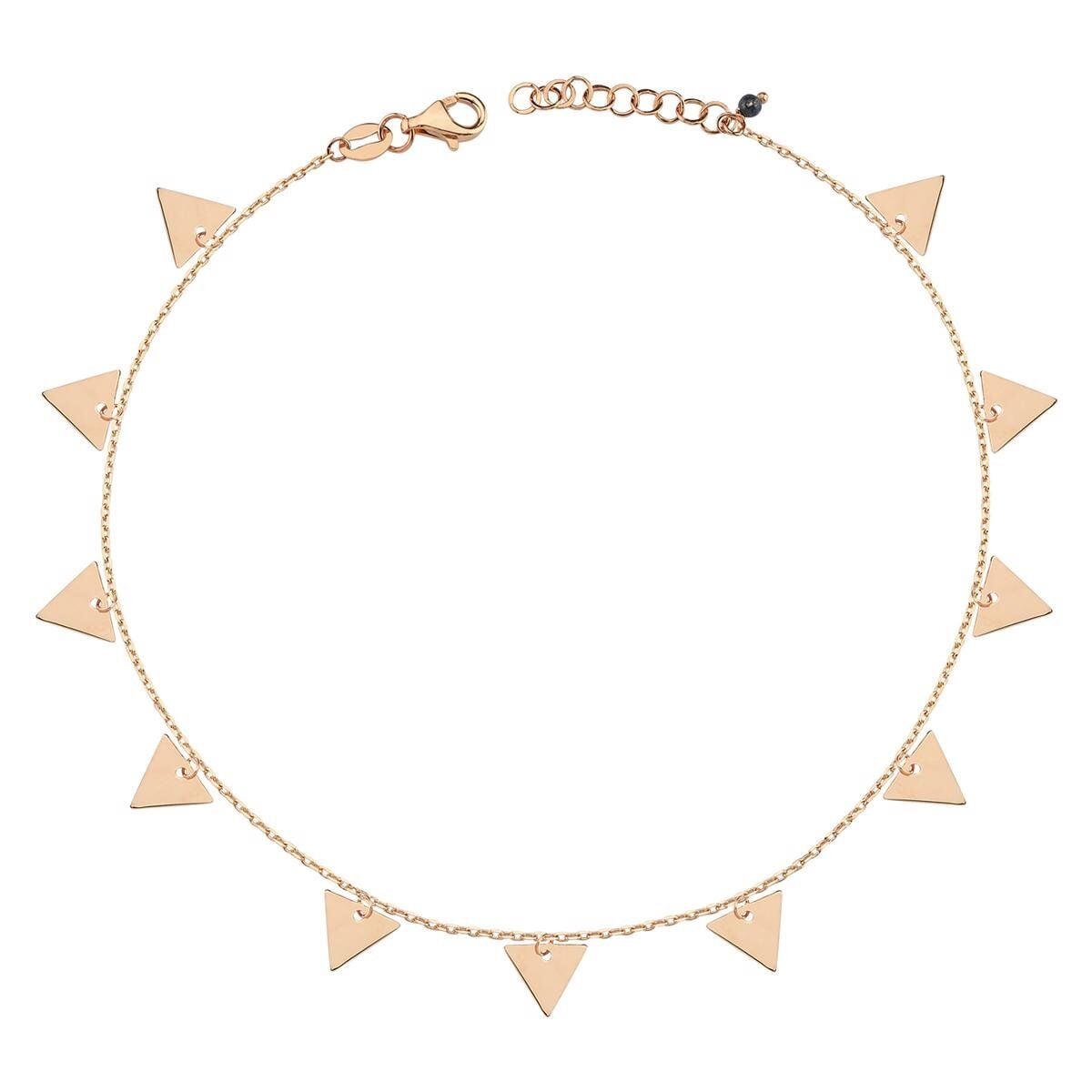 14K Rose Gold Galaxy Cubic Zirconia Anklet