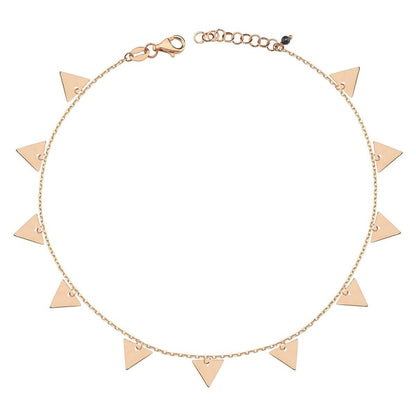 14K Rose Gold Galaxy Cubic Zirconia Anklet